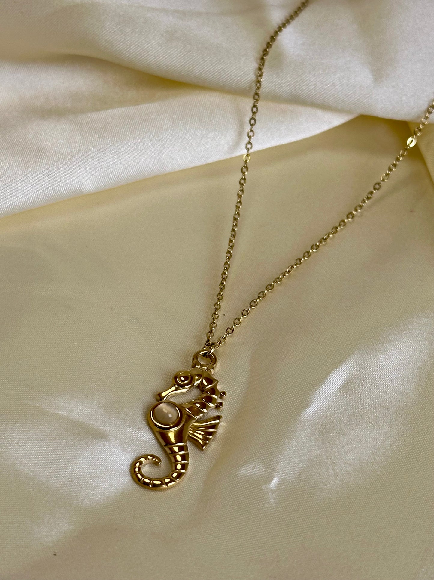 Gold Seahorse Necklace