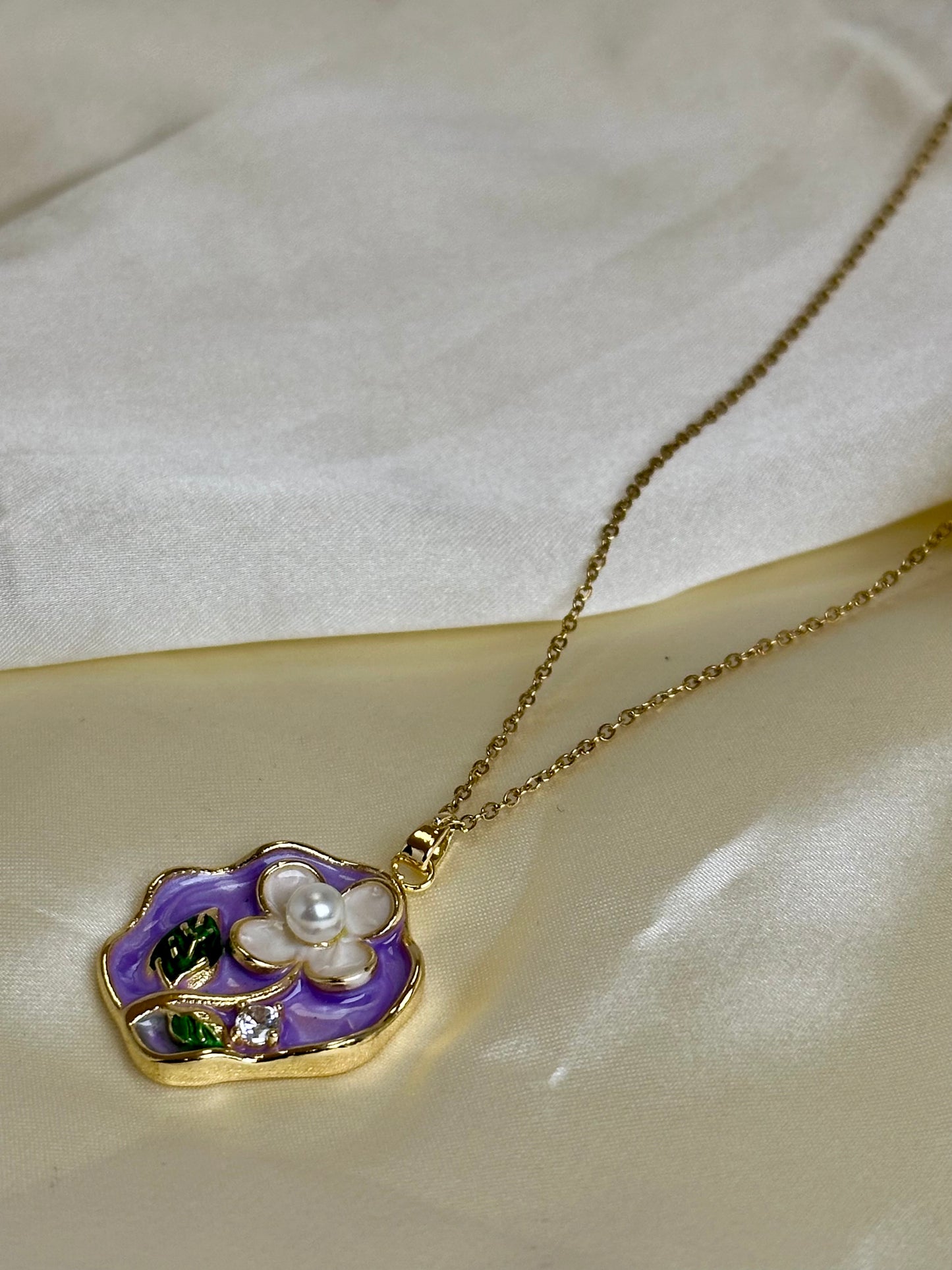 Purple Floret Necklace