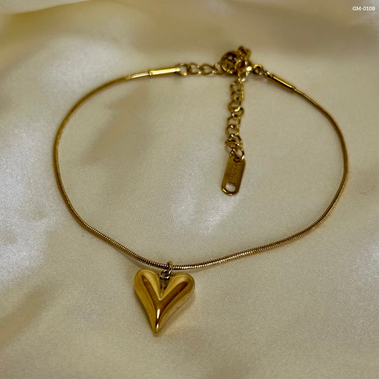 Gold Heart Bracelet GM-010B
