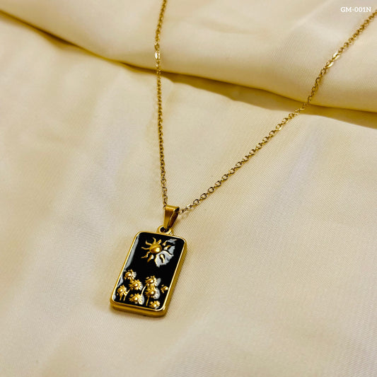 Retro Black Necklace GM-001N