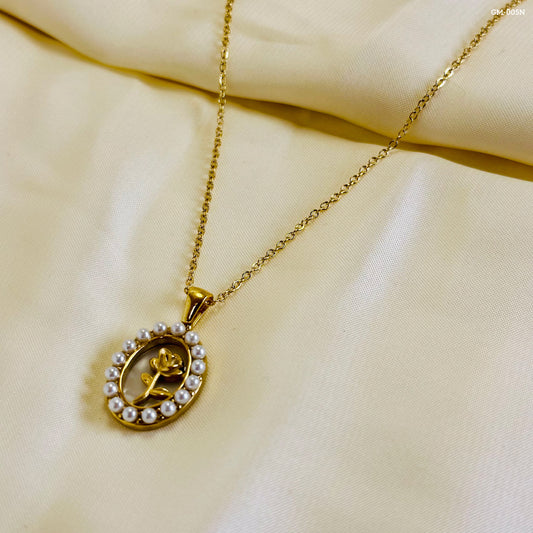 Vintage Pearl floral Necklace GM-005N