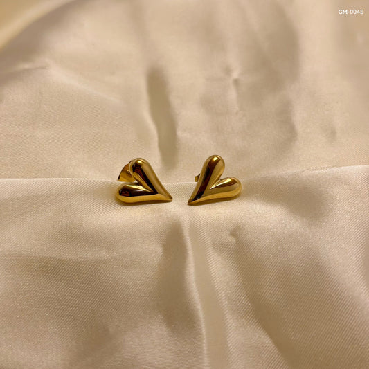 Gold Heart Earrings GM-004E
