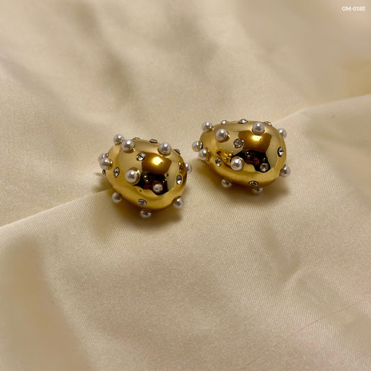 Pearl Beaded Hoops GM-018E