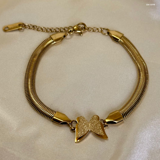22K Gold Butterfly Bracelet GM-009B