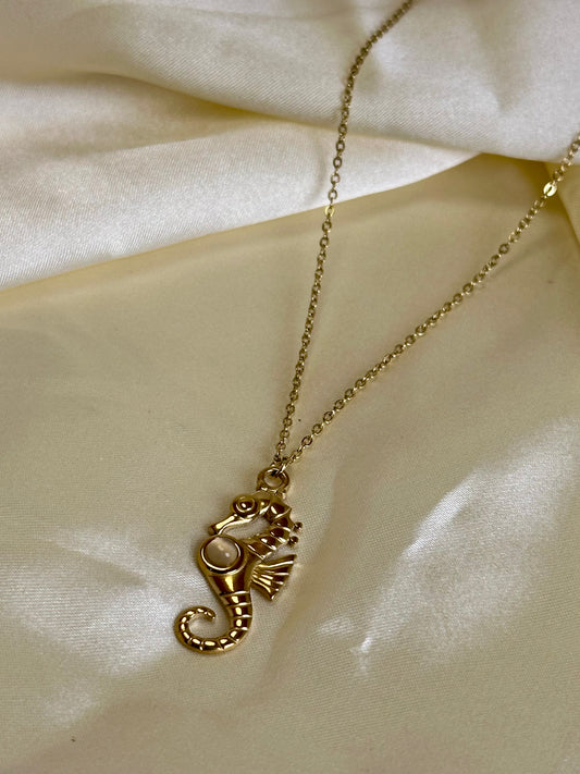 Gold Seahorse  Necklace