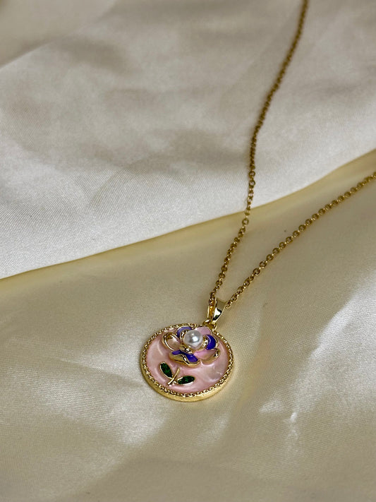 Pink Floret Necklace