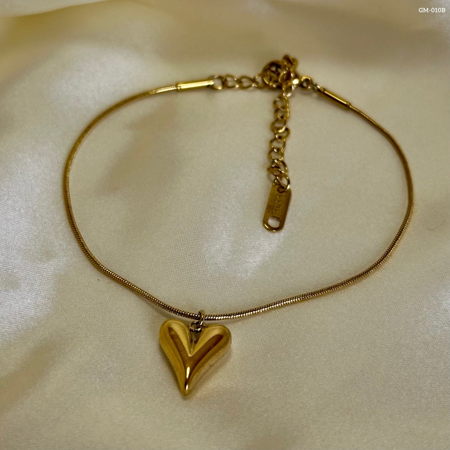 Gold Heart Bracelet GM-010B