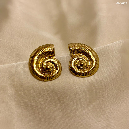 Round Seashell Hoops GM-017E